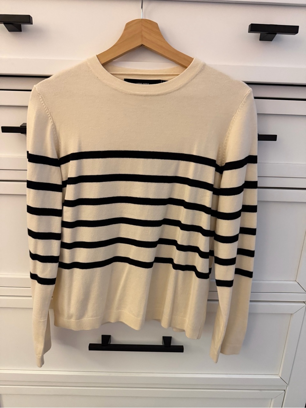 Vero Moda Cream Knit Crewneck Sweater